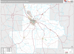 Pine Bluff Metro Area Digital Map Premium Style